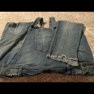 Distressed denim overalls in excellent condition. Size XL (12/14)